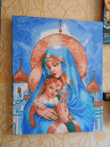 Фотографии готовых работ картин по номерам и алмазной мозаики