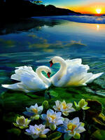 Без бренда «Пара белых лебедей на воде» в Орле