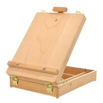 Без бренда «Коробка 6 шт.: Мольберт Две картинки этюдный ящик, настольный, хлопушка 55 см» в Орле