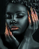 Без бренда «Коробка 20 шт: Портрет с золотыми ногтями» в Орле