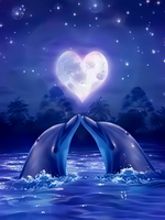 Без бренда «Дельфины под луной вида сердца (20шт)» в Орле