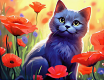 Без бренда «Серый котик и маки» в Орле