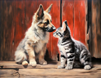 Без бренда «Знакомство котенка и щенка» в Орле