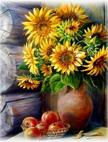 Без бренда «Кувшин с подсолнухами и корзинка с яблоками» в Орле