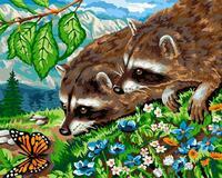 Без бренда «Еноты и бабочка на цветочной поляне» в Орле